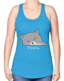 Paws - cats -Racerback Tank