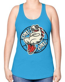 Pay the chills 201# - cartoon general -Racerback Tank