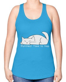 Perfect Time to Nap - cats -Racerback Tank