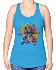 Pisces 129# - pisces -Racerback Tank