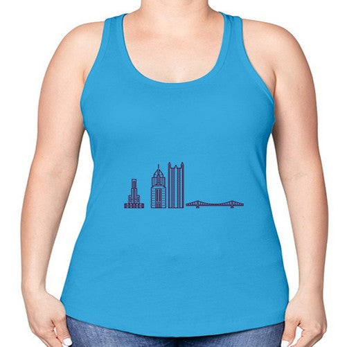 Pittsburgh 1625# - cities -Racerback Tank