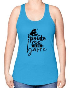 Pointe me to the barre 174# - ballet -Racerback Tank