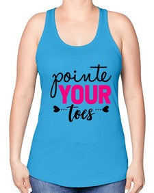 Pointe your toes 176# - ballet -Racerback Tank