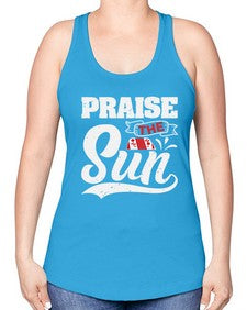 Praise the sun 40# - video games -Racerback Tank