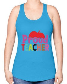 Proud Teacher 1341# - teacher -Racerback Tank