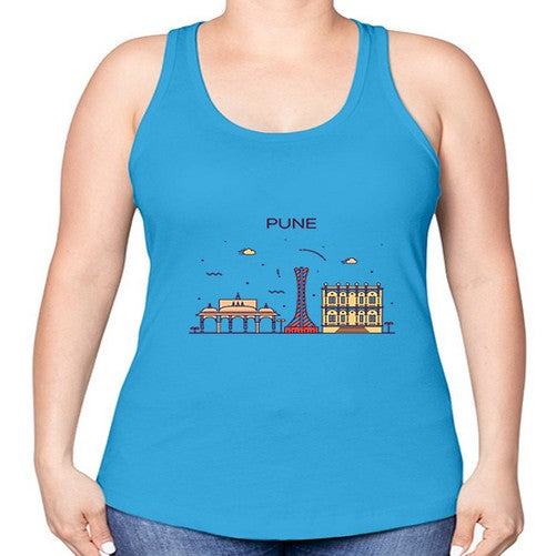 Pune 1696# - cities -Racerback Tank