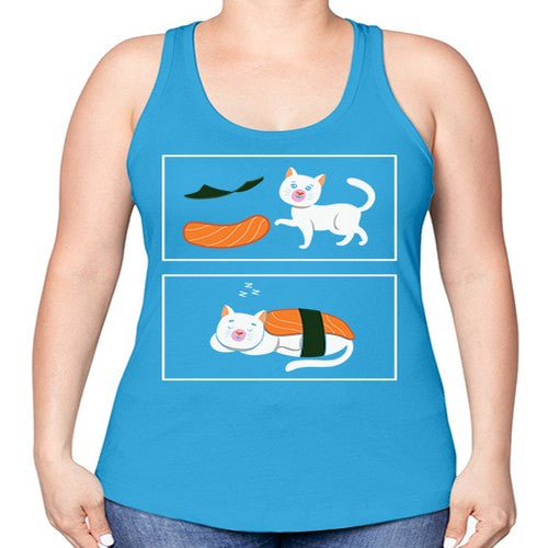 Ramen Cat Kawaii Anime Japanese Anime 279# - anime -Racerback Tank