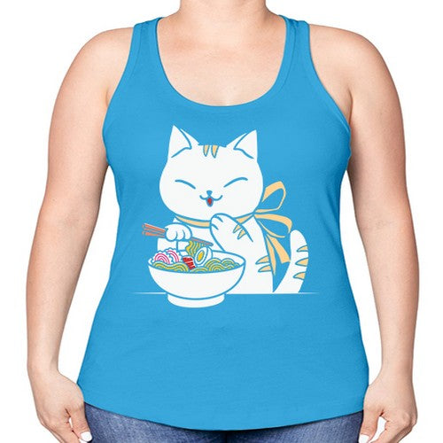 Ramen Cat Kawaii Anime Tee Japanese 280# - anime -Racerback Tank