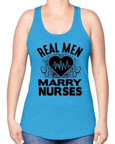 Real men Style 1349# - nurse -Racerback Tank