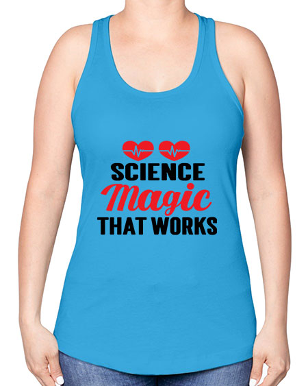 Science Magic that works 75# - general science -Racerback Tank