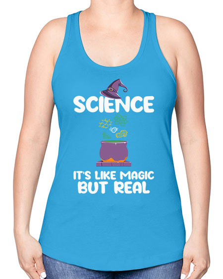 ScienceItsLikeMagicButScientistSkinite Scientist Skinite 48# - general science -Racerback Tank