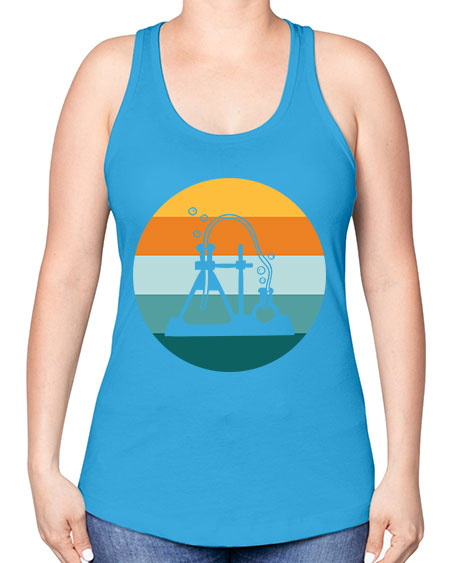 ScientistRetroSunsetScientistSkinite Scientist Skinite 39# - general science -Racerback Tank