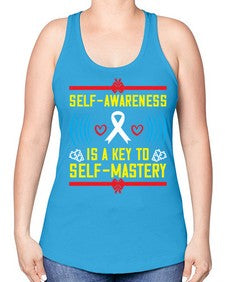 Self wareness is a key to self mastery Style 32# - Self awareness -Racerback Tank