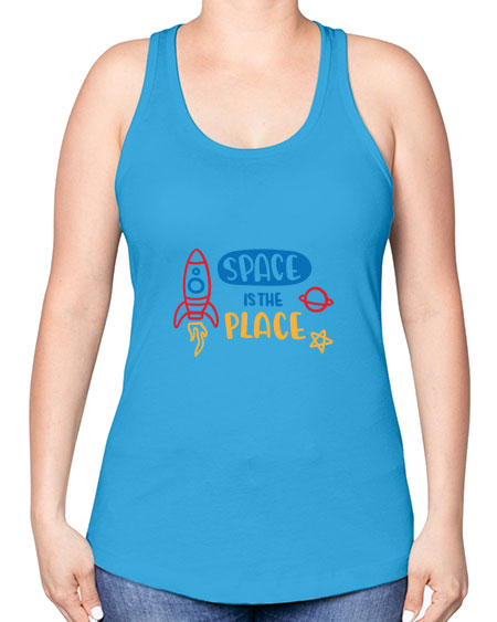 Spaceistheplace 11# - space -Racerback Tank