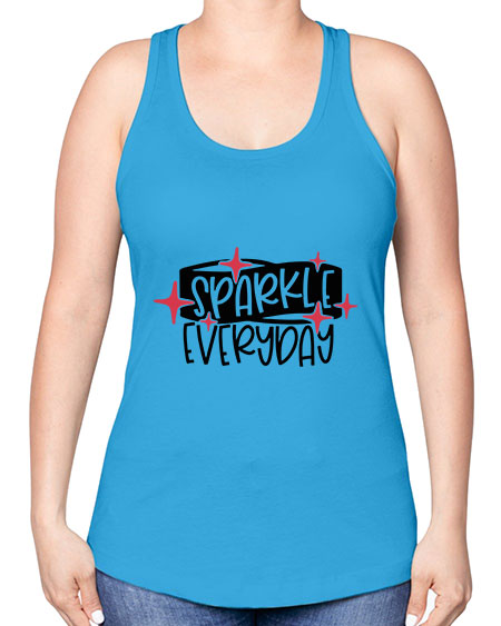 Sparkle Everyday Style 20# - beauty - fashion -Racerback Tank