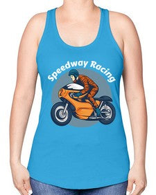 Speedway racing 64# - motorcycle -Racerback Tank