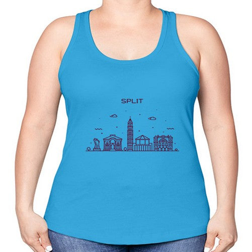 Split 1875# - cities -Racerback Tank