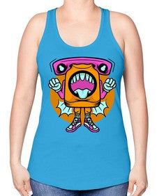 Spooky voices 232# - cartoon general -Racerback Tank