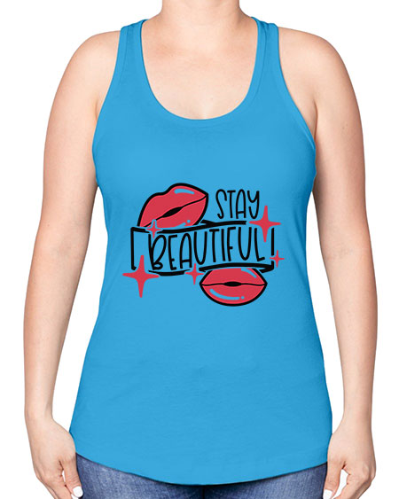 Stay Beautiful Style 19# - beauty - fashion -Racerback Tank