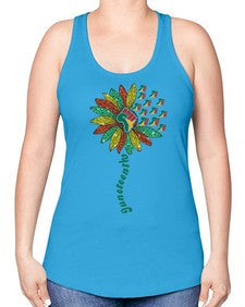 Sunflower Fist Juneteenth Black History 24# - black juneteenth -Racerback Tank