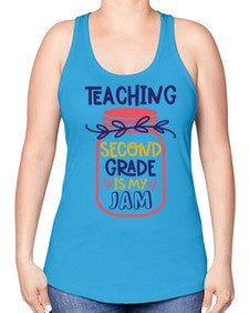 Teaching Second Grade 936# - second grade -Racerback Tank