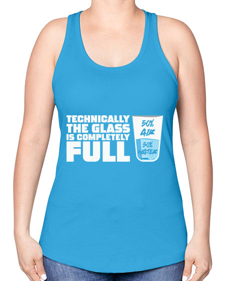 TechnicallytheGlassiscompletelyScientistSkinite Scientist Skinite 22# - general science -Racerback Tank