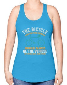 The bicycle the bicycle surely should always be the vehicle of novelists and poets 4# - bicycle -Racerback Tank
