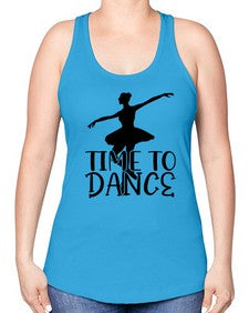 Time to dance 201# - ballet -Racerback Tank