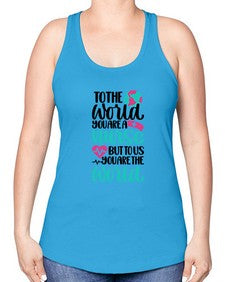 To The World You Style Style 1577# - nurse -Racerback Tank