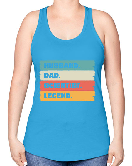 VintageHusbandDadScientistLegendScientistSkinite Scientist Skinite 14# - general science -Racerback Tank