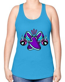 Walk the talk 261# - cartoon general -Racerback Tank