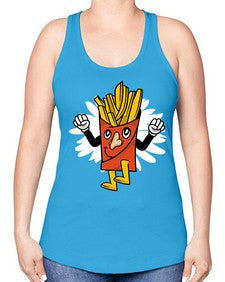 Weekend is near 265# - cartoon general -Racerback Tank