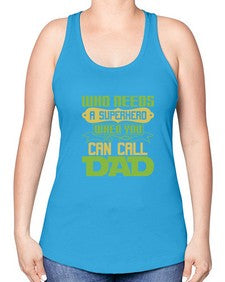 Who needs 266# - cartoon super hero -Racerback Tank