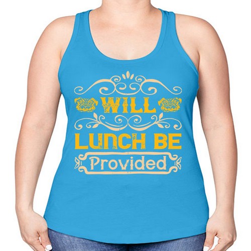 Will Lunch Be Provided Style 7# - dogs -Racerback Tank