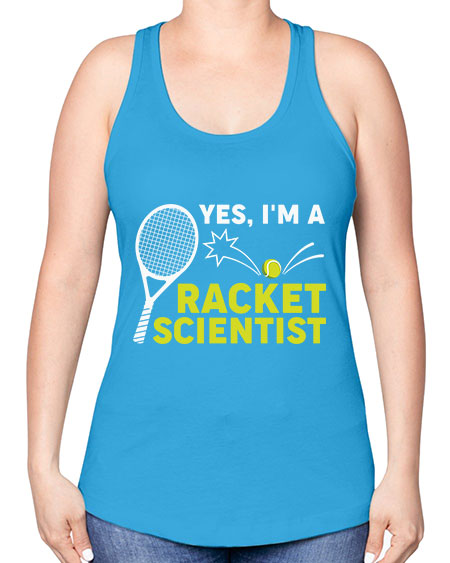 YesImARacketScientistScientistSkinite Scientist Skinite 1# - general science -Racerback Tank