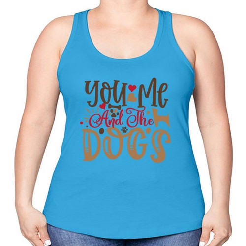 You Me And The Dogs Style 52# - dogs -Racerback Tank