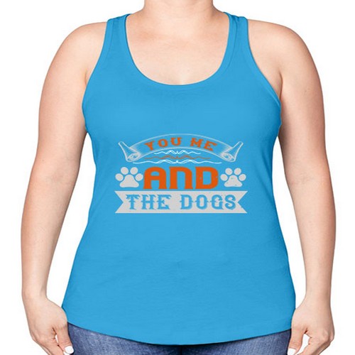 You Me and the Dogs Style 138# - dogs -Racerback Tank