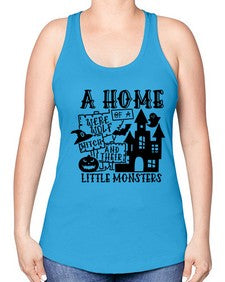 a home of a were wolf witch and their little monsters 53# - witch -Racerback Tank