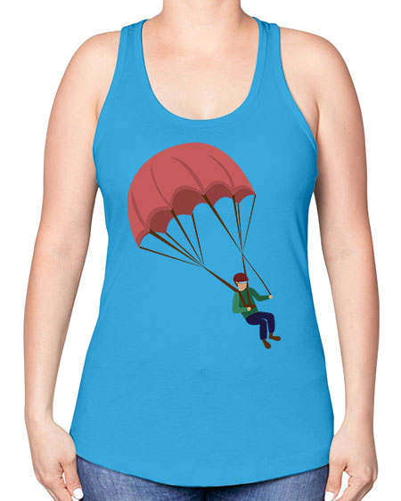 all in one 07# - parachute -Racerback Tank