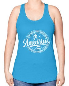aquarius 77# - aquarius -Racerback Tank