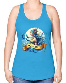 aquarius 84# - aquarius -Racerback Tank