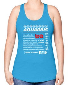 aquarius 85# - aquarius -Racerback Tank