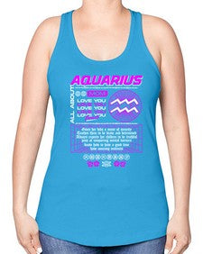 aquarius 86# - aquarius -Racerback Tank