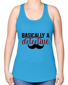 basically a deteetiue 249# - graphic -Racerback Tank