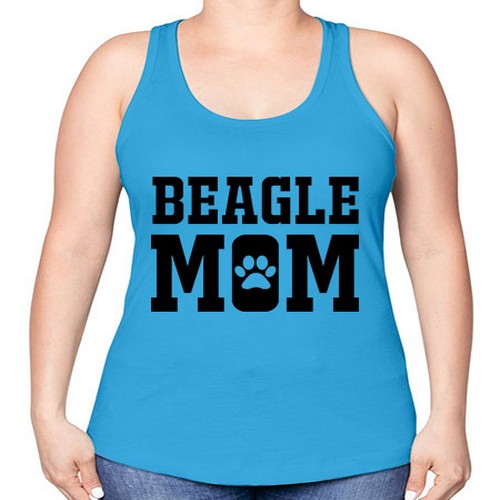 beagle mom 54# - dogs -Racerback Tank