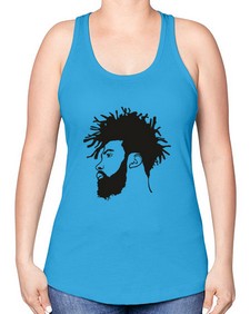 beardman 46# - black boys or men -Racerback Tank