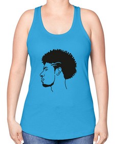 beardman 47# - black boys or men -Racerback Tank