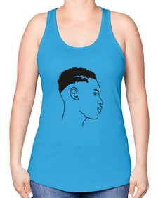 beardman 49# - black boys or men -Racerback Tank