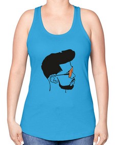 beardman 50# - black boys or men -Racerback Tank