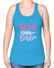 beer babe 44# - beer -Racerback Tank